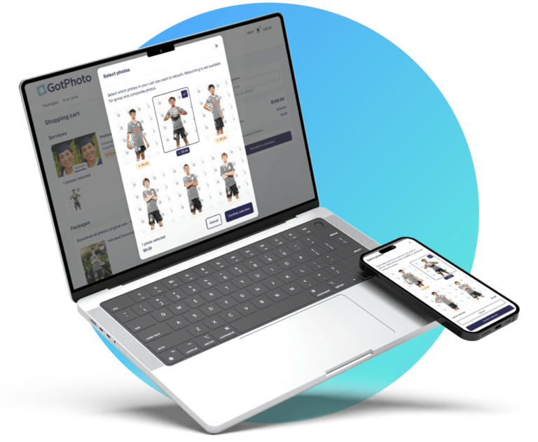 GotPhoto online shop 2025 edition shown optimized on mobile and laptop png